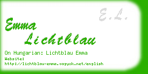 emma lichtblau business card